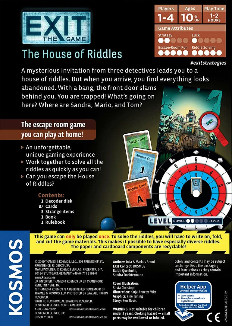 Hot Sale ๐ Kosmos Board Games Exit: The Game โ The House Of Riddles โ 4 Kosmos Board Games Exit: The Game โ The House Of Riddles