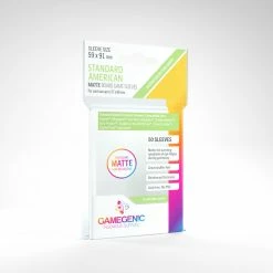 Gamegenic Clear Matte Sleeves: Standard American (59 X 91 Mm) (Color Code: Green)