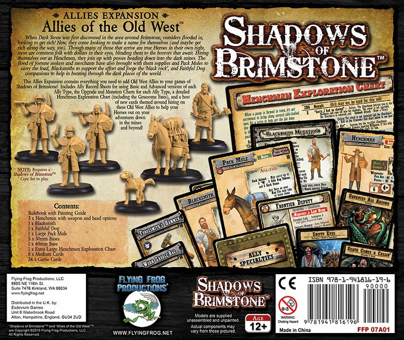 Outlet π Flying Frog Productions Shadows Of Brimstone: Allies Of The Old West Board Games π 4 Flying Frog Productions Shadows Of Brimstone: Allies Of The Old West Board Games