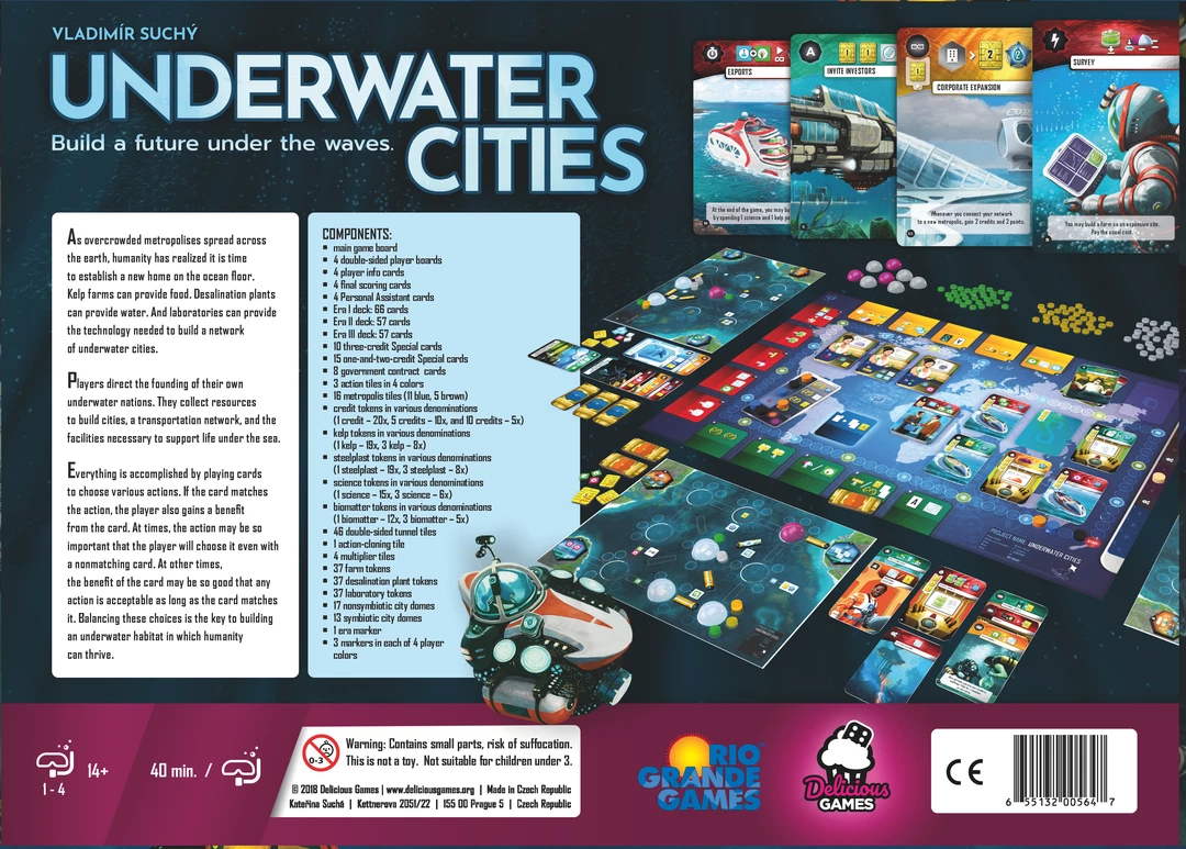 Best Sale ✨ Rio Grande Games Board Games Underwater Cities ❤️ 4 Rio Grande Games Board Games Underwater Cities
